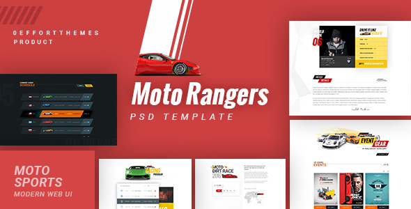 Moto Rangers | PSD Template
