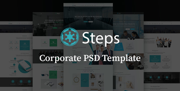 Steps - Modern Corporate PSD Template(60% Discount)