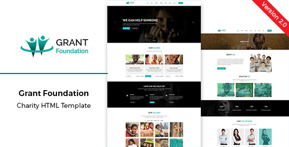 Grant Foundation – Charity Website Template Bootstrap listing image