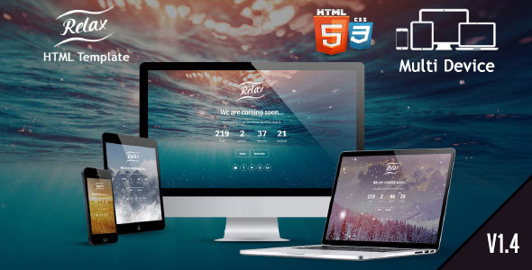 Relax - Coming Soon Template product preview