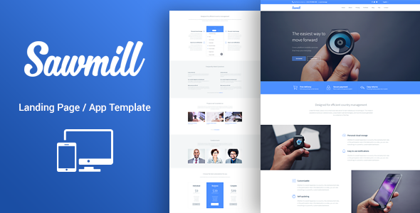 Sawmill - Onepage Product Landing WordPress Theme product preview