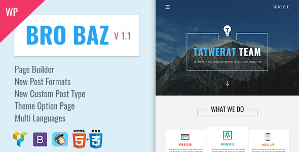 BroBaz - Corporate & Blog WordPress Theme listing image