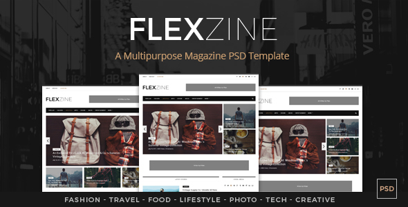FlexZine -  Magazine PSD Template