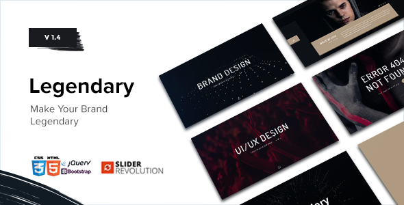 Legendary - One Page Parallax HTML Template listing image