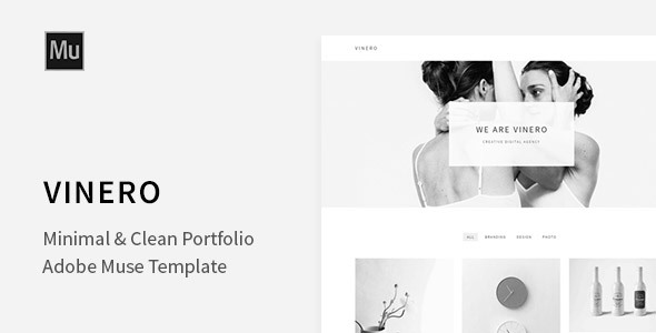 Preview image for Vinero - Very Clean and Minimal Muse Portfolio Template