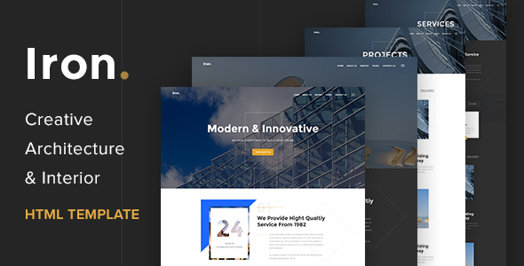 Product preview supplied for Iron - Architecture, Interior and Renovation Template