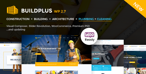 Product preview supplied for Construction WordPress | BuildPlus