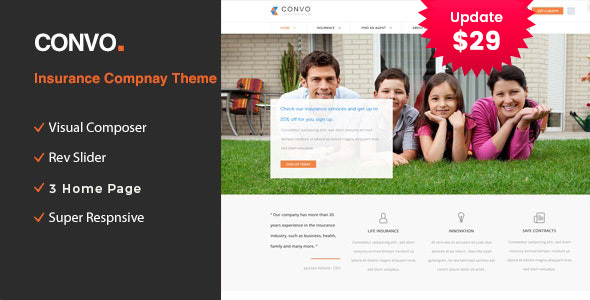 Convo - WP Theme for Business And Insurance product preview