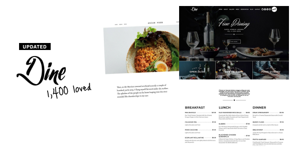 Preview image for Dine - Elegant Restaurant WordPress Theme