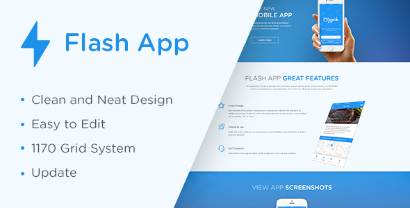 Flash App - HTML Landing Page listing image