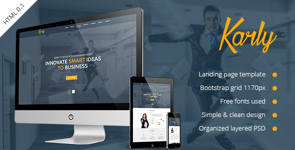 Product preview supplied for Karly - Creative Html Template