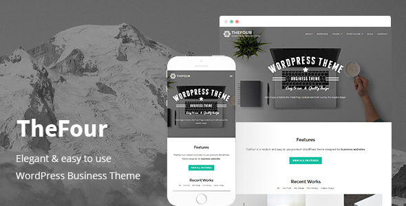 Product preview supplied for TheFour - WordPress Business Theme