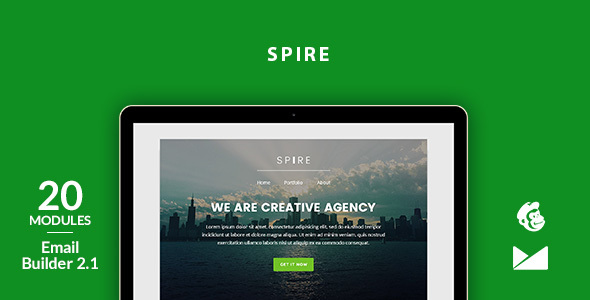 Spire Email Template + Online Emailbuilder 2.1 listing image