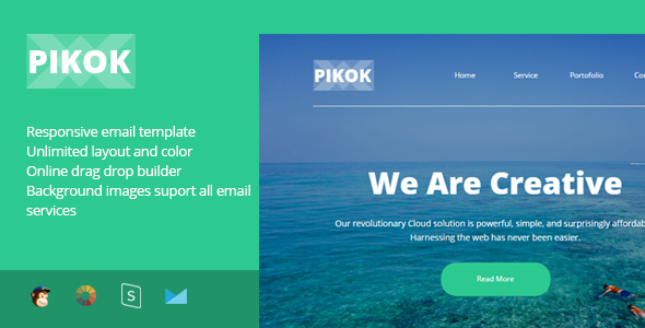 Preview image for Pikok - Multipurpose Responsive Email Template + Stampready Builder