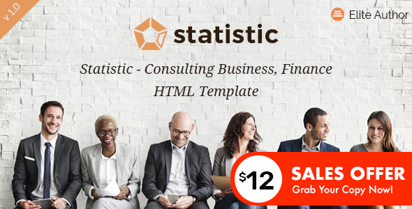 Statistic - Consulting Business and Finance HTML5 Template product preview