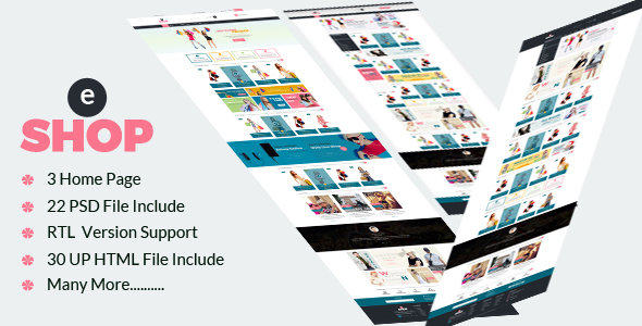 Product preview supplied for eShop-Multipurpose eCommerce HTML Template