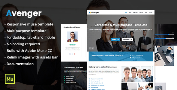 Avenger - Responsive Corporate & Multipurpose Template