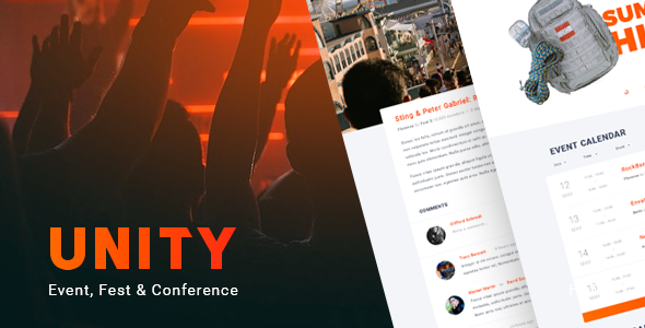 Preview image for Unity – Event, Fest & Conference HTML Template