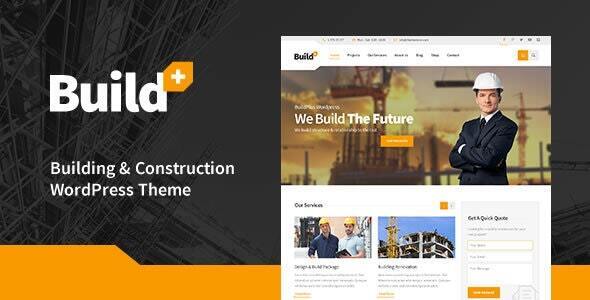 BuildPlus - Engineering Construction Building WordPress Theme listing image