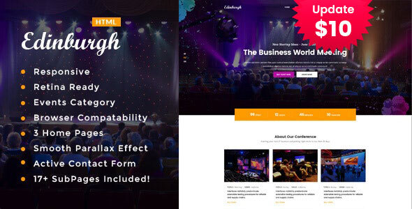 Edinburgh - Conference & Event HTML Template listing image