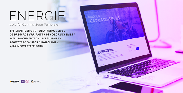 ENERGIE - Colorful Coming Soon Template