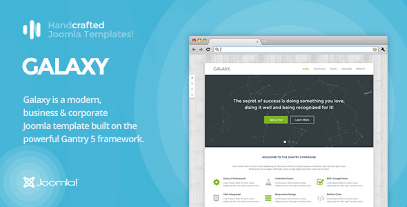 Product preview supplied for IT Galaxy - Gantry 5, Business & Portfolio Joomla Template