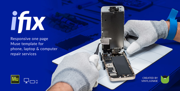 iFix - Phone, Tablet & Electronic Repair Service Responsive Muse Template