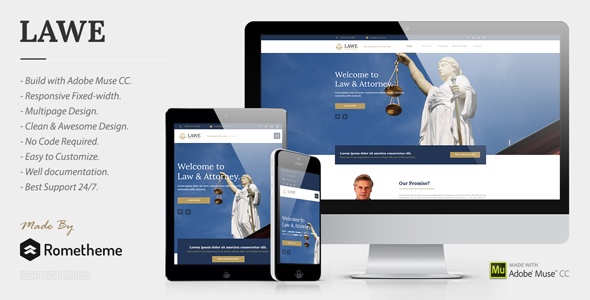 LAWE - Lawyer and Attorney Muse Template
