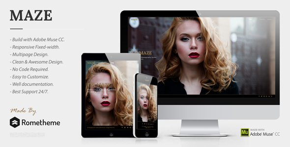 MAZE - Photography Portfolio Muse Template