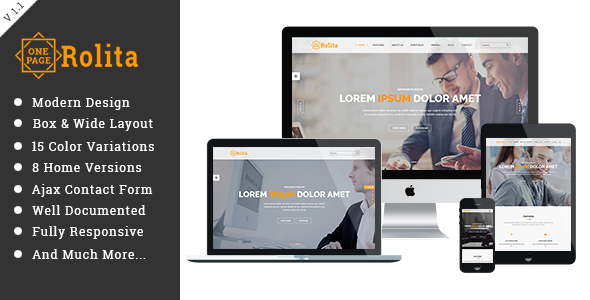 Rolita - One Page Multipurpose HTML Template