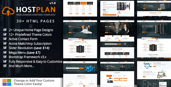Hostplan - Hosting Plan HTML Template product preview