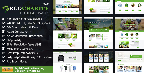 Preview image for Ecocharity - NonProfit Charity HTML Template