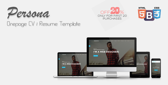 Preview image for Persona - Onepage CV/Resume Template