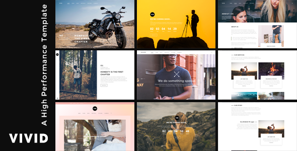 Vivid - Unique Multipurpose Template For Creative Portfolio & Businesses product preview