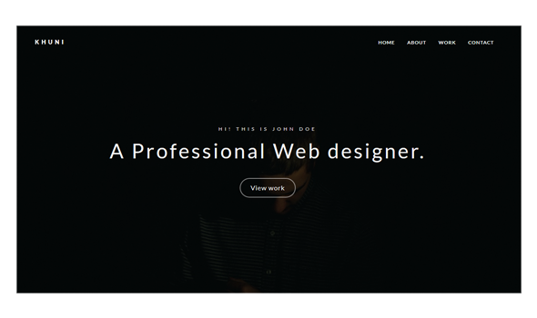 Khuni - Personal Portfolio Template product preview