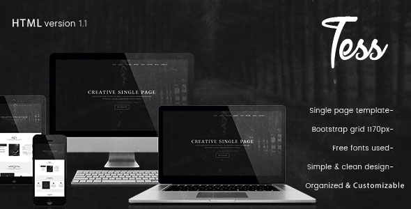 Tess - Single Page HTML Template