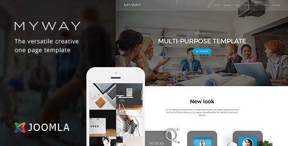 Product preview supplied for Myway - Joomla Responsive Onepage Template