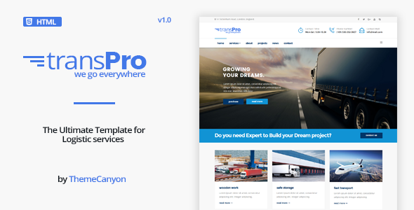 TransPro - Transport & Trucking Logistics HTML 5 Template