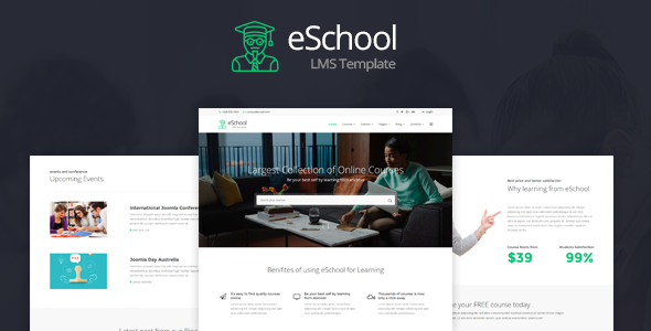 eSchool - Education & Joomla LMS Template listing image
