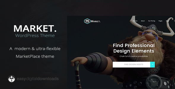 Product preview supplied for Market - Marketplace WordPress Theme