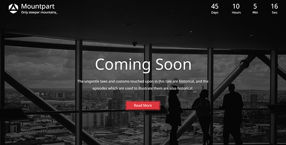 Mountpart — Coming Soon HTML5 Template listing image