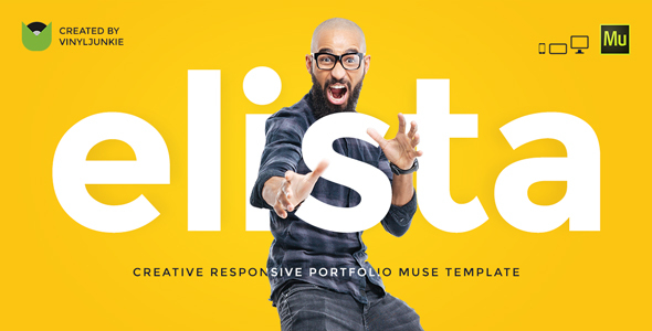 Elista - Responsive Creative Portfolio Muse Template listing image