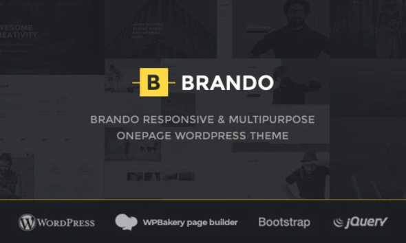 Brando Responsive and Multipurpose OnePage WordPress Theme product preview