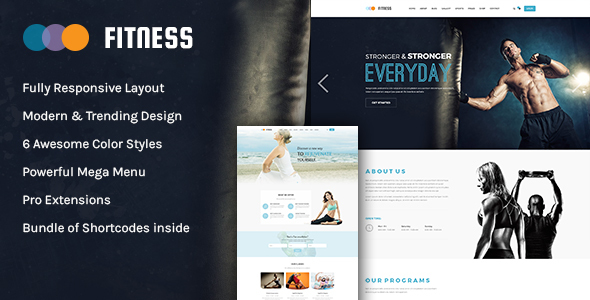 Fitness - Gym & Yoga WordPress Theme listing image