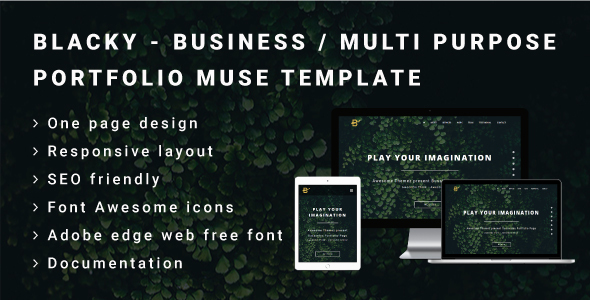 BLACKY - Business or Multi Purpose Portfolio Muse Template