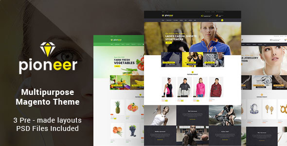 Preview image for Pioneer - Multipurpose Responsive Magento2 Theme | Fashion Sportswear Food & Jewellery