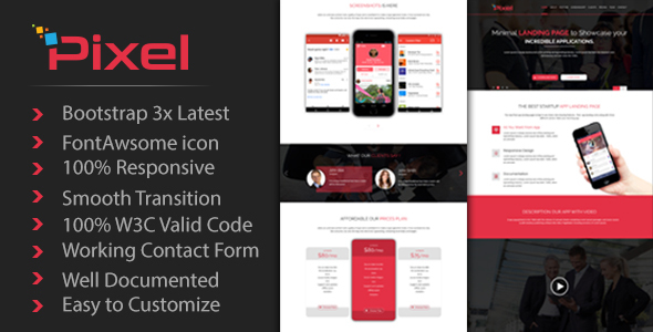 PIXEL - App Landing Page HTML Template