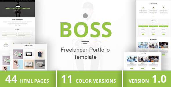 BOSS - Freelancer Portfolio Template listing image