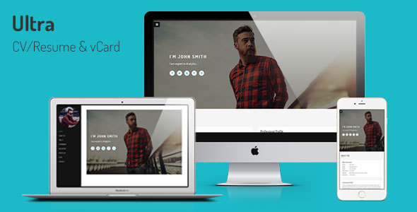 Preview image for Ultra - Personal CV/Resume & vCard Template