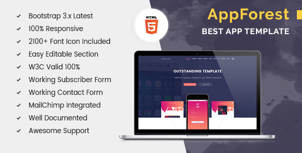 AppForest Apps Landing Page HTML5 Template